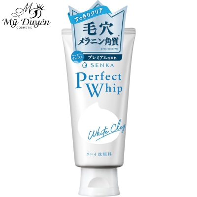 Sữa rửa mặt Senka Perfect Whip màu trắng White Clay 