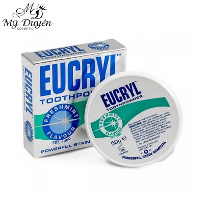 Bột Tẩy Trắng Răng Eucryl Freshmint Stain Removing 50gr
