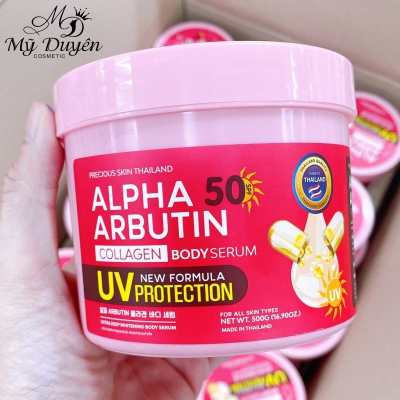 Kem Dưỡng Trắng Chống Nắng Toàn Thân Alpha Arbutin Collagen SPF50 New UV Cream Protection 500ml