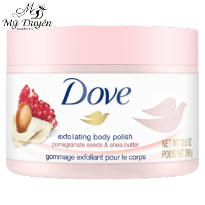 Kem Tẩy Tế Bào Chết Body Dove Exfoliating Body Polish Pomegranate Seeds & Shea Butter 298g Bản Mỹ