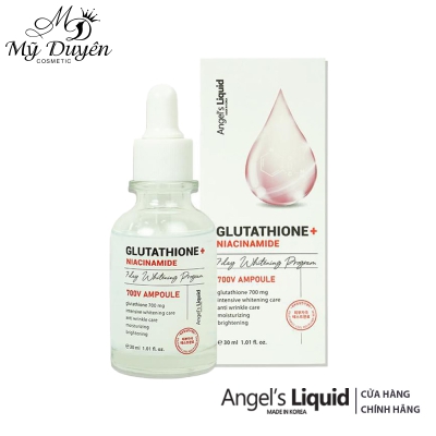 Serum Dưỡng Trắng Se Khít Lỗ Chân Lông Angel's Liquid Glutathione + 5% Niacinamide 7Day Whitening Ampoule 30ml