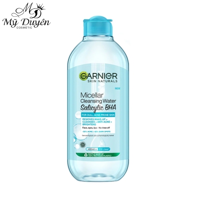 Nước Tẩy Trang Garnier Micellar Salicylic BHA Water For Oily & Acne-Prone Skin 400ml