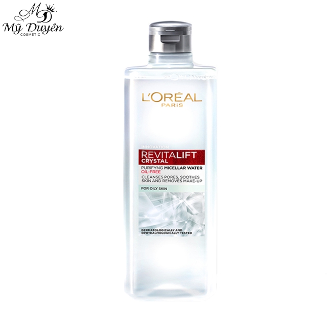 Nước Tẩy Trang L'Oréal Làm Sạch Sâu Cho Da Dầu 400ml Revitalift Crystal Purifying Micellar Water