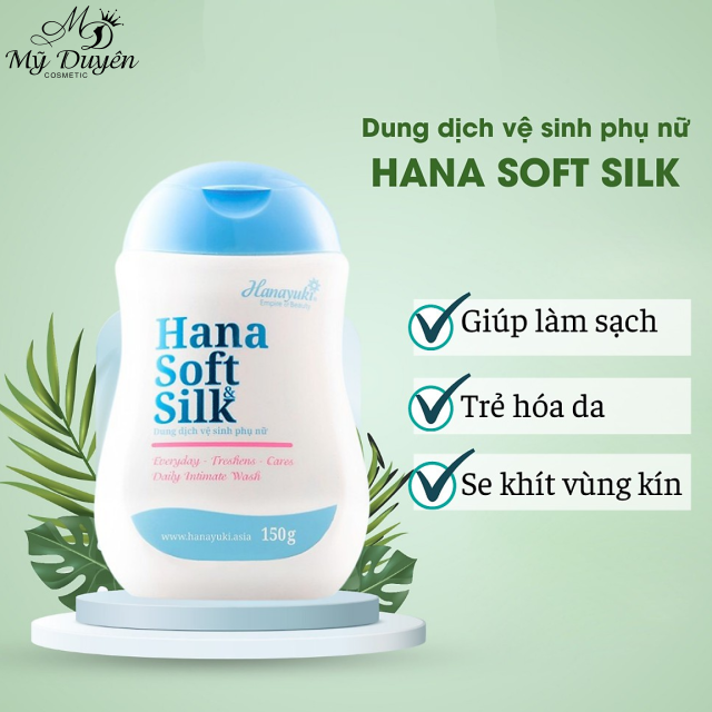 Dung Dịch Vệ Sinh Phụ Nữ Hanayuki Hana Soft Silk 150g Màu Xanh