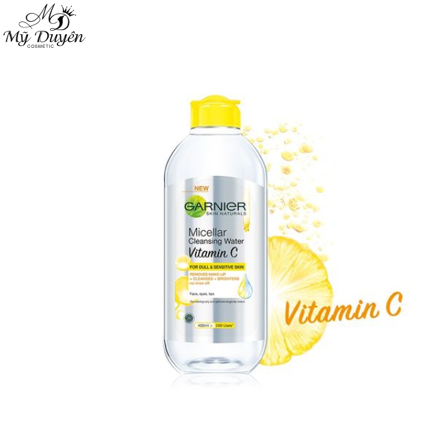 Nước Tẩy Trang Garnier Vitamin C Làm Sáng Da 400ml Micellar Cleansing Water Vitamin C 