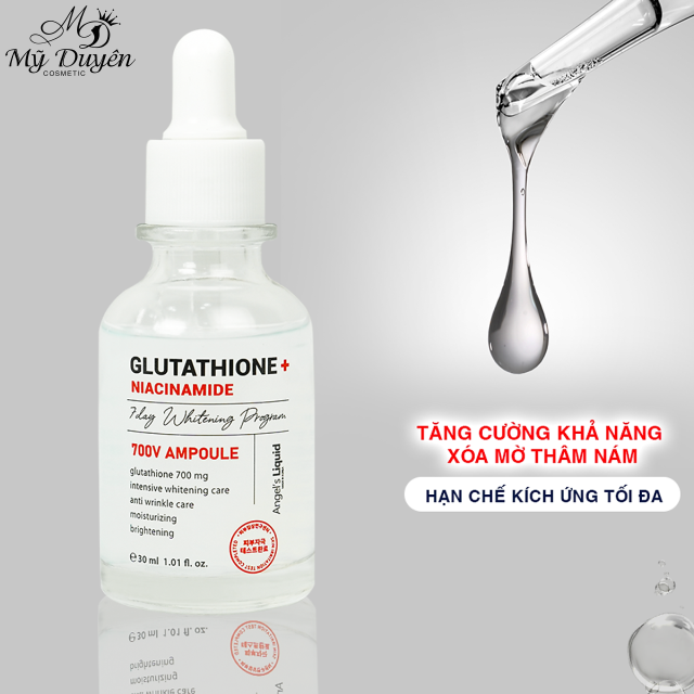 Serum Dưỡng Trắng Se Khít Lỗ Chân Lông Angel's Liquid Glutathione + 5% Niacinamide 7Day Whitening Ampoule 30ml
