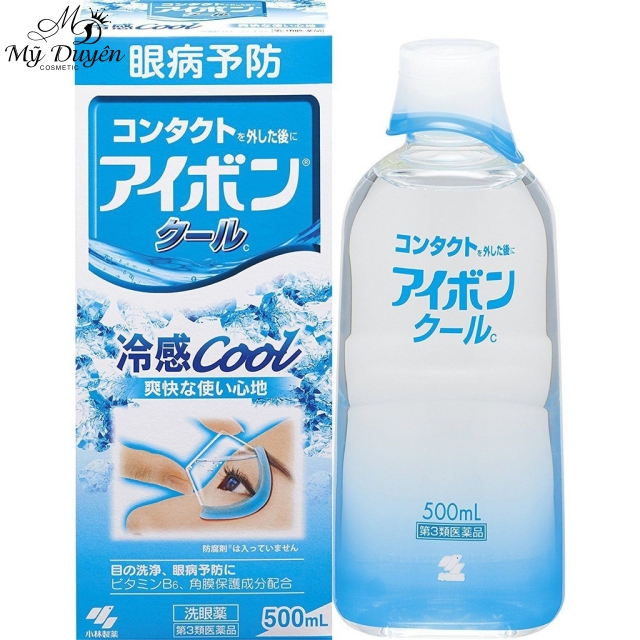 Nước Rửa Mắt Kobayashi Eyebon Cool Eye Wash Liquid 500ml Xanh Nhạt