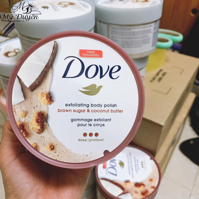 Kem Tẩy Tế Bào Chết Body Dove Exfoliating Body Polish Brown Sugar & Coconut Butter 298g Bản Mỹ