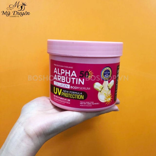 Kem Dưỡng Trắng Chống Nắng Toàn Thân Alpha Arbutin Collagen SPF50 New UV Cream Protection 500ml