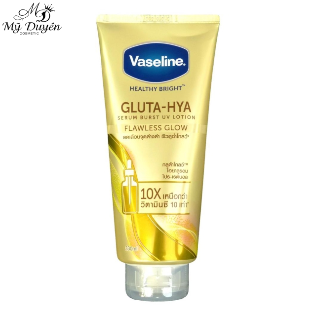 Dưỡng Thể Vaseline Healthy Bright Gluta-hya Serum Burst UV Lotion Flawless Glow 330ml