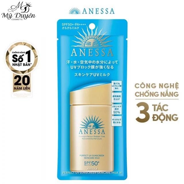 Sữa Chống Nắng Anessa Perfect UV Sunscreen Skincare Milk SPF50+ PA++++ 60ml