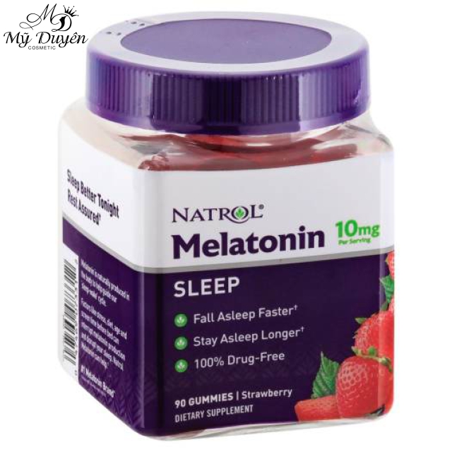 Kẹo Dẻo Giúp Ngủ Ngon Natrol Melatonin 5mg Strawberry 90 Viên