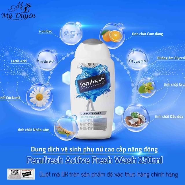Dung Dịch Rửa Phụ Khoa Femfresh Active Fresh Wash 250ml