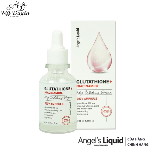 Serum Dưỡng Trắng Se Khít Lỗ Chân Lông Angel's Liquid Glutathione + 5% Niacinamide 7Day Whitening Ampoule 30ml