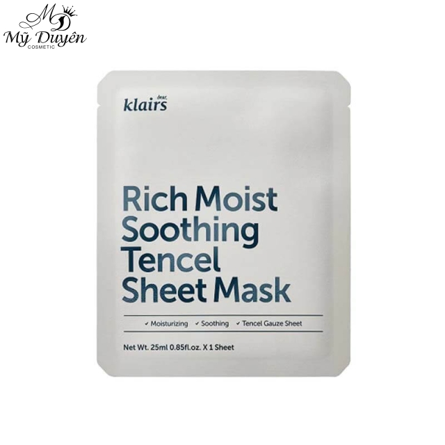 Mặt Nạ Klairs Rich Moist Soothing Tencel Sheet Mask 25ml