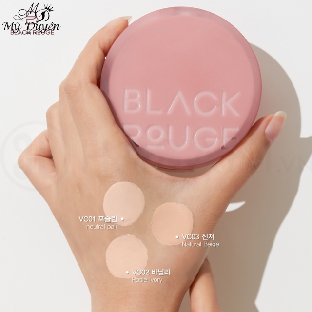  Phấn Nước Black Rouge Thin Layer Velour Cushion VC01 Porcelain 12g