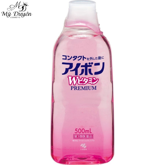Nước Rửa Mắt Kobayashi Eyebon W Premium Eye Wash Liquid 500ml Hồng