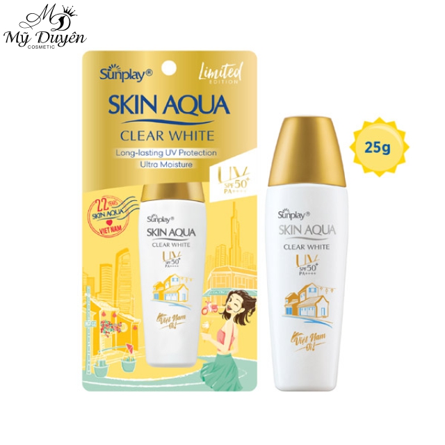 Sữa Chống Nắng Sunplay Skin Aqua Dưỡng Da Sáng Mịn 25g Clear White SPF50+ PA++++ 
