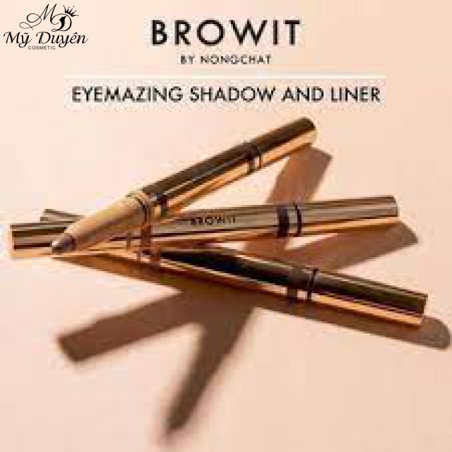 Bút Sáp Mắt Và Kẻ Mắt 2in1 Eyemazing Shadow And Liner #Bridal Pink Gold BROWIT