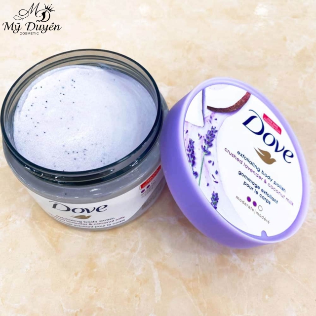 Kem Tẩy Tế Bào Chết Body Dove Exfoliating Body Polish Crushed Lavender & Coconut Milk 298g Bản Mỹ